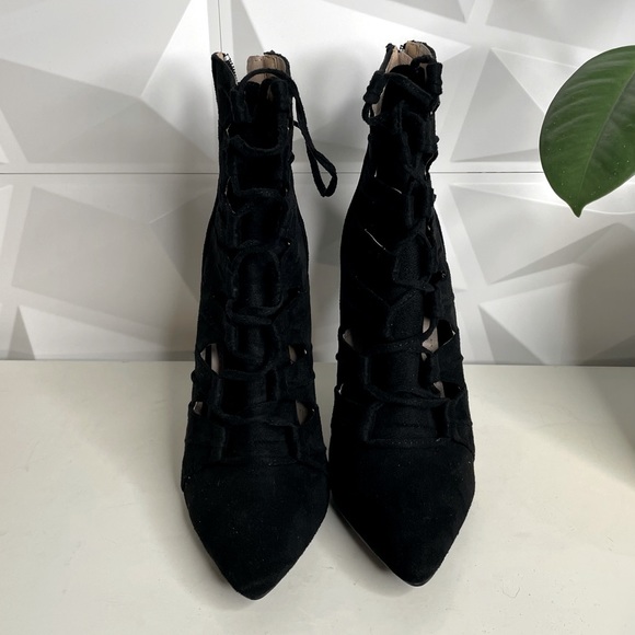 Suede Like Black Booties - Picture 2 of 3